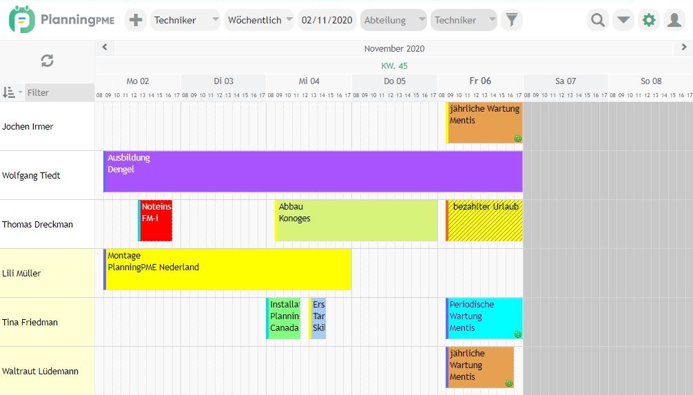 Verwaltungssoftware Fur Die Planung Der Interventionen Planningpme