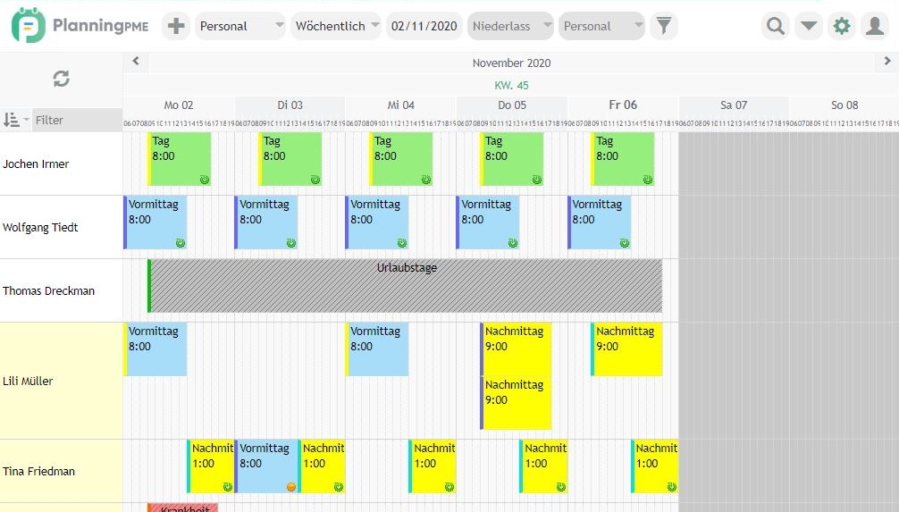 Zeiterfassungssystem für Ihre Angestellten - PlanningPME